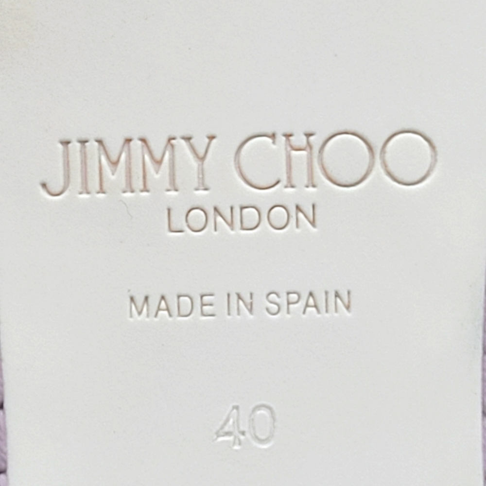 Jimmy Choo Multicolor Glitter Square-Toe Flats - Picture 11 of 15